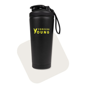 FOREVER YOUNG Edelstahl Shaker - Farbe: Schwarz