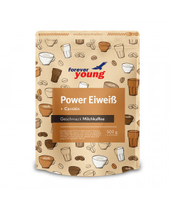 forever young Power Eiweiß Nachfüllbeutel Milchkaffee