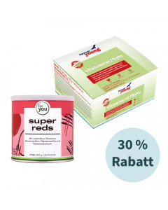 30 % Rabatt: 1 x forever young Vitamineral Phyto - Kirsche & 1 x for you super reds