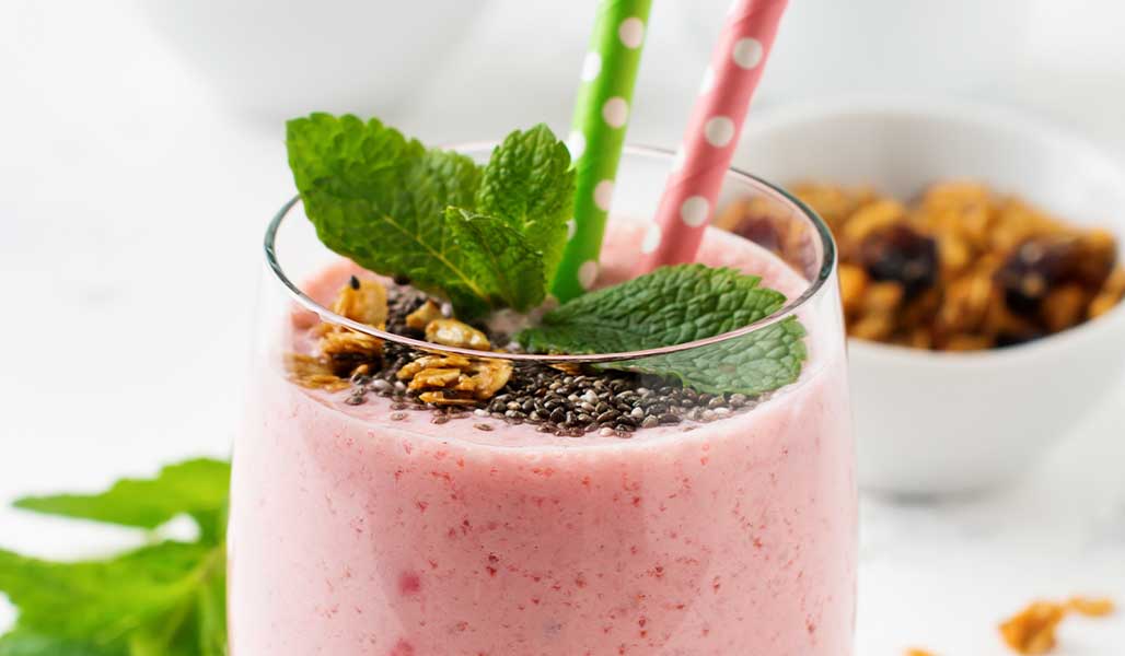 Erdbeer-Pekannuss-Smoothie