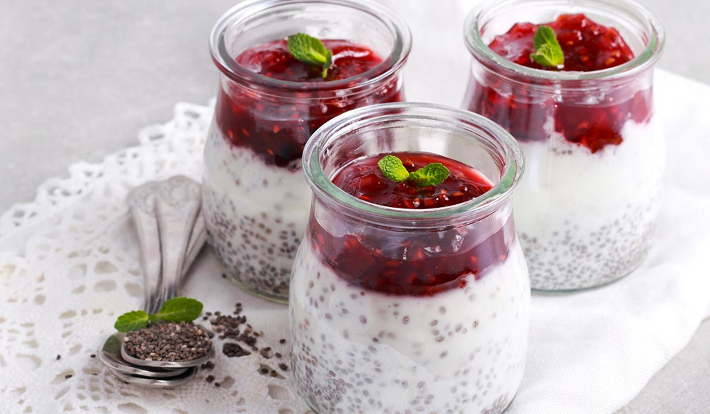 Himbeer-Chia-Eiweiß-Joghurt