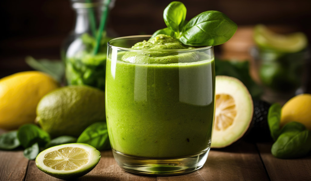 Grüner Power Smoothie mit Sellerie