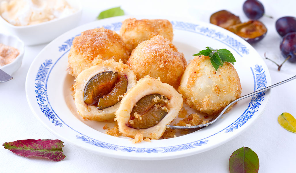 Zwetschgenknödel mit Quark