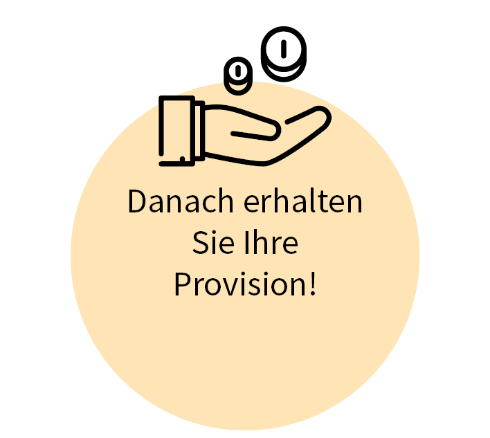 Geld-Symbol – Schritt 4: Provision als forever young Wiederverkäufer erhalten