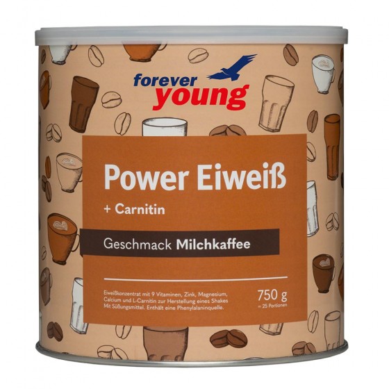 forever young Power Eiweiß Milchkaffee