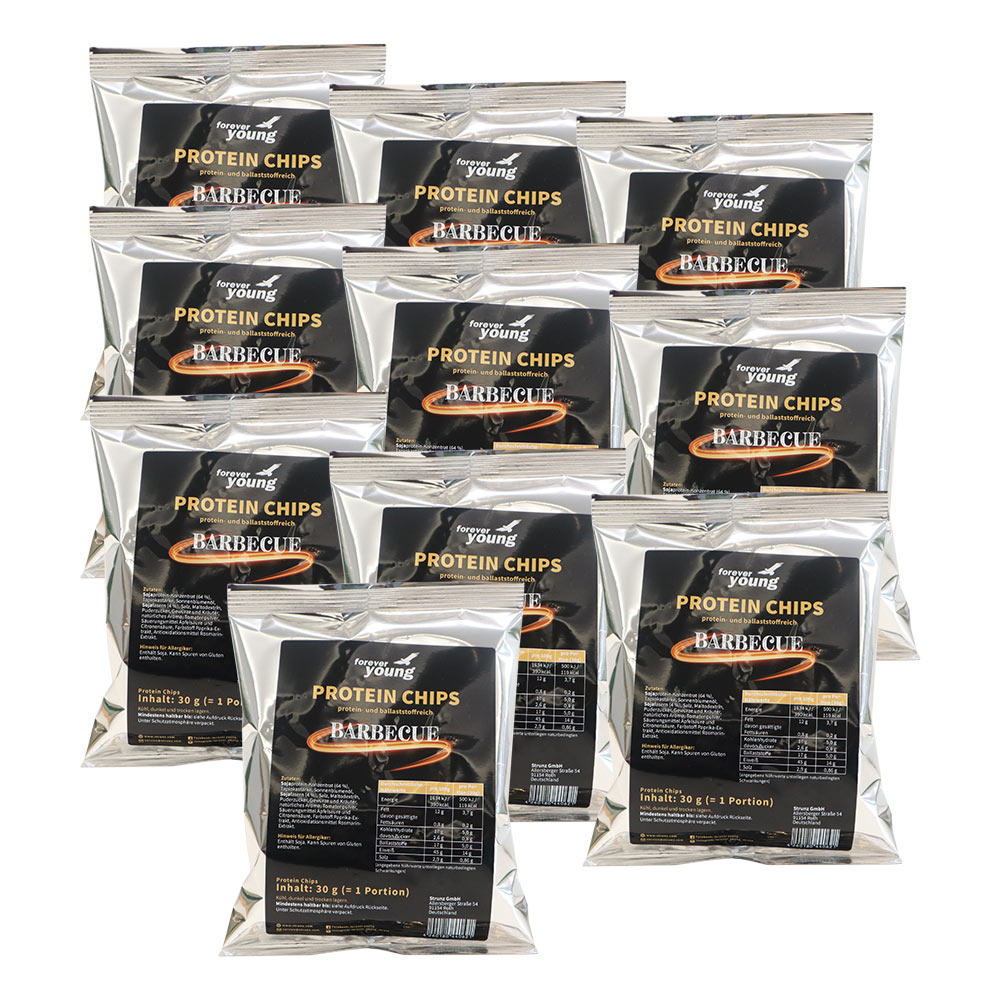 forever young Protein Chips - Barbecue 10er Pack